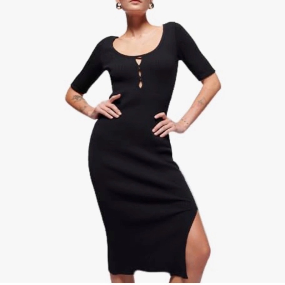 ANTHROPOLOGIE NATION LTD RIBBED MIDI DRESS NWOT SZ S - Picture 3 of 8